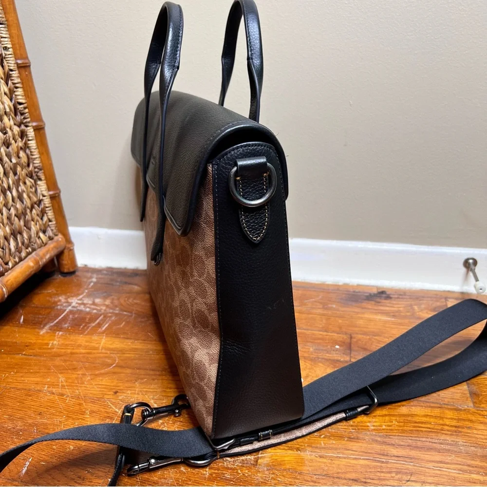 COACH Sullivan Portfolio Brief In Signature Canvas - Picture 8 of 15